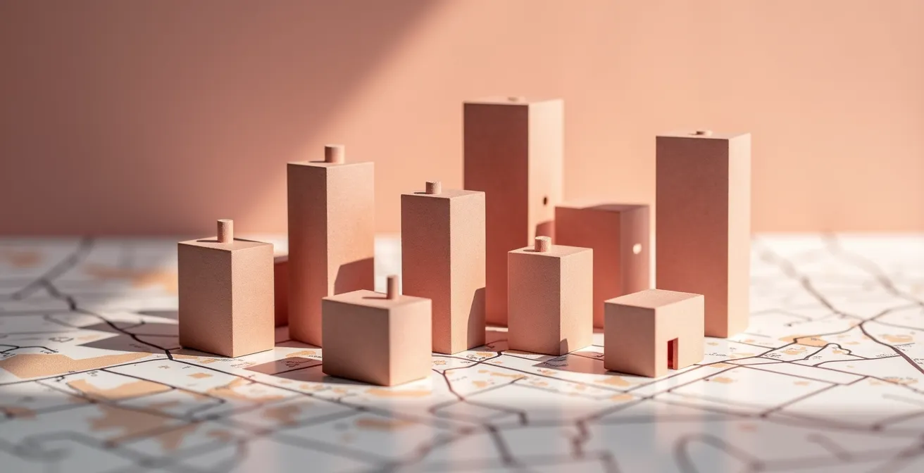 Carte stylisée montrant l'impact du métro sur les prix immobiliers à Toulouse