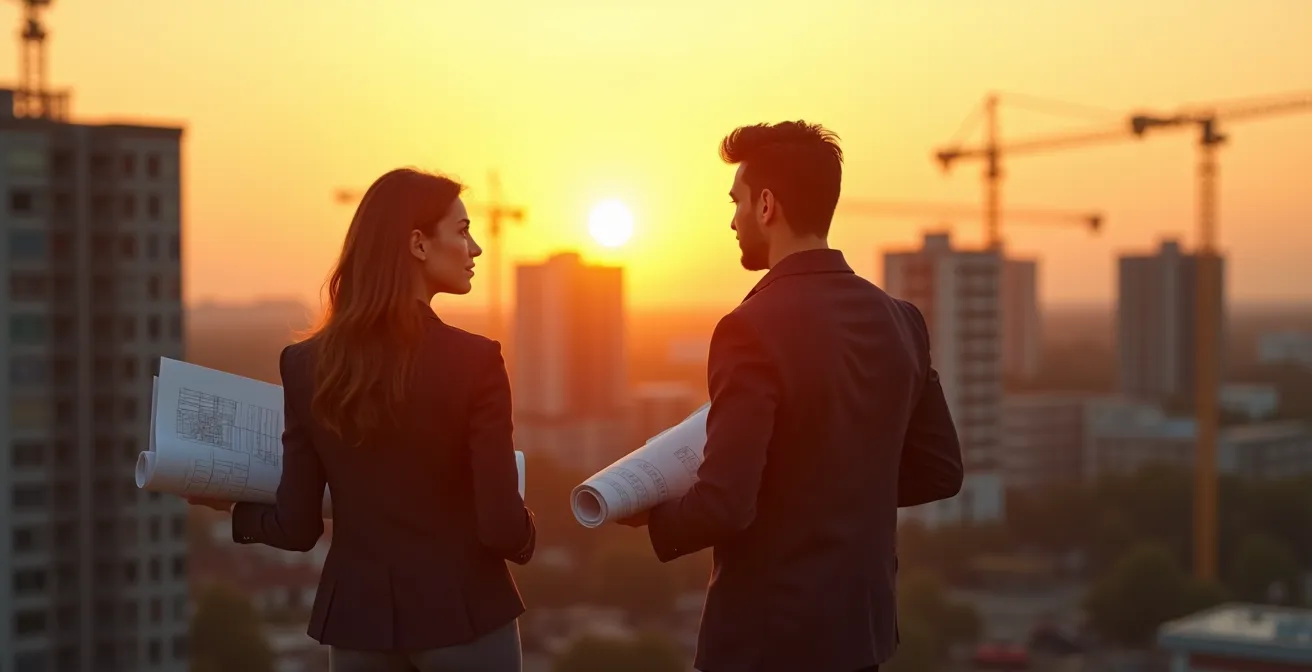 Perspective futuriste du développement urbain de Toulouse avec les nouveaux quartiers autour de la ligne C du métro