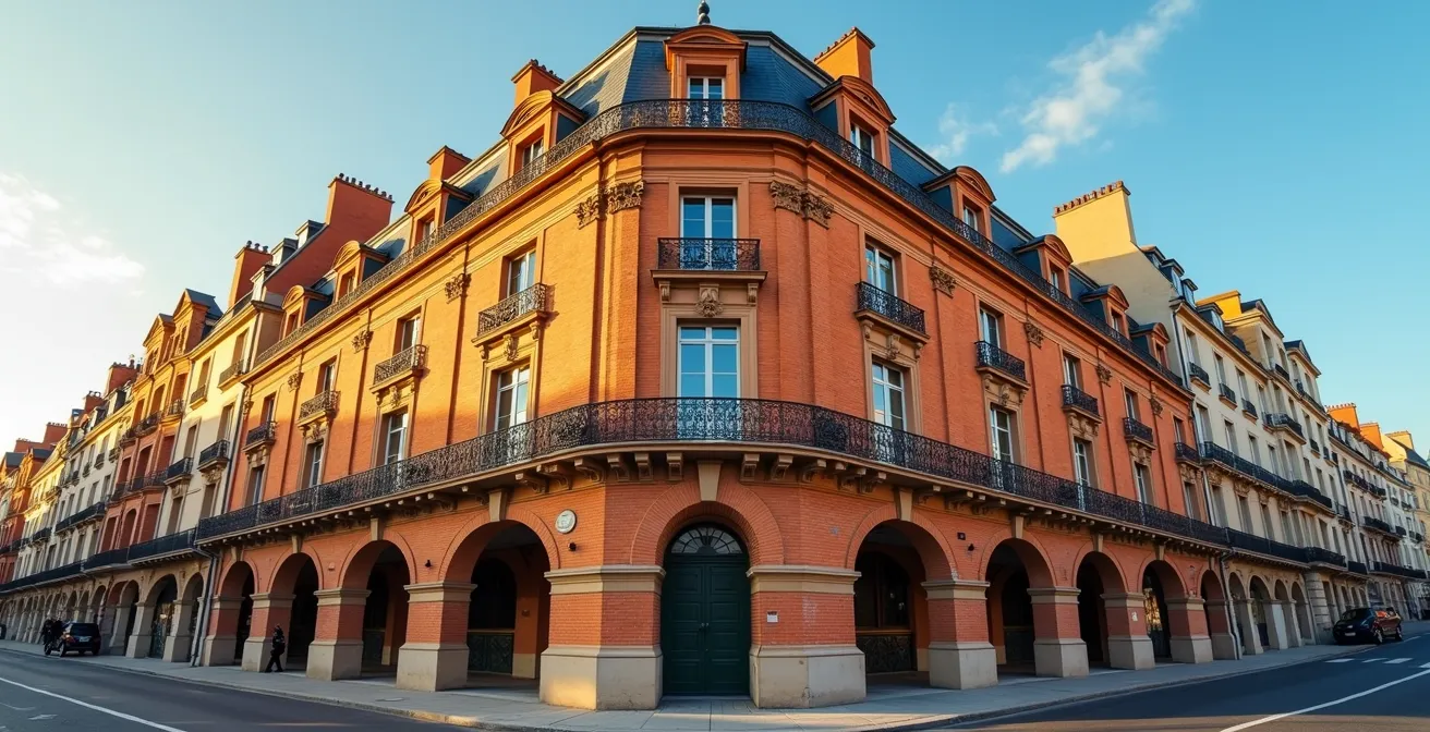 Représentation architecturale d'un monument historique toulousain éligible à la défiscalisation