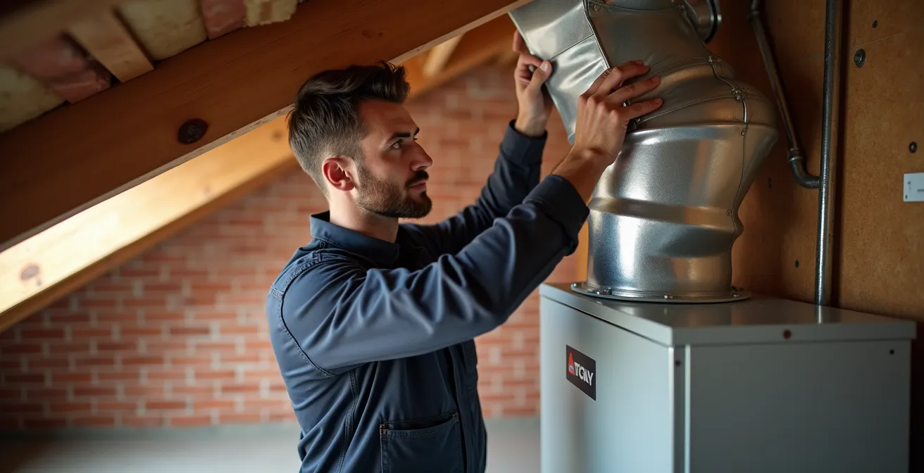 Installation VMC double flux avec by-pass dans combles aménagés