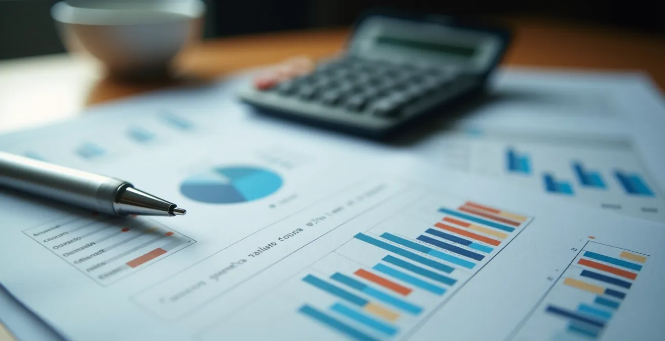 Analyse macro de documents financiers et graphiques de rentabilité immobilière