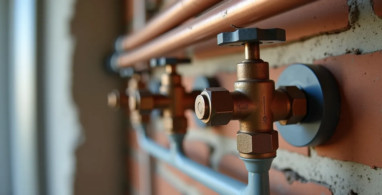 Vue en coupe d'un appartement montrant les installations techniques cachées et modulables